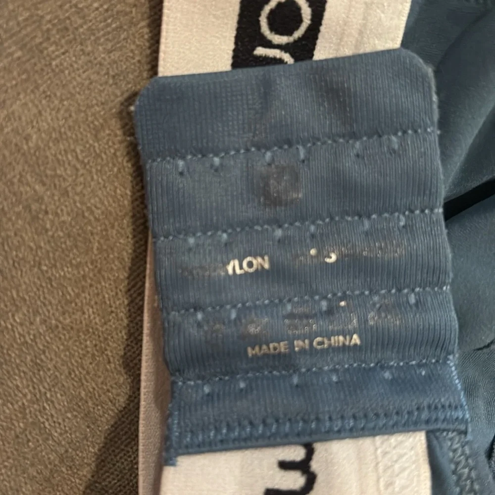 Blue and White Racerback Bra with Medium Support - Picture 4 of 5